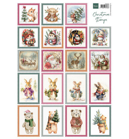 Marianne Design Knipvel A4 Christmas Stamps (VK9653)