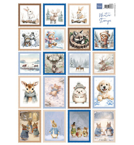 Marianne Design Knipvel A4 Winter Stamps (VK9654) Marianne Design Knipvel A4 Winter Stamps (VK9654)