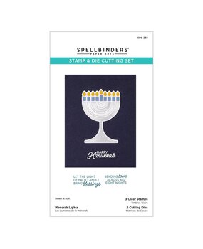 Spellbinders Menorah Lights Stamp & Die Set (SDS-233)