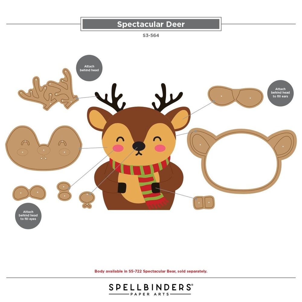 Spellbinders Spectacular Christmas Deer Dies (S3-564) Spellbinders Spectacular Christmas Deer Dies (S3-564)