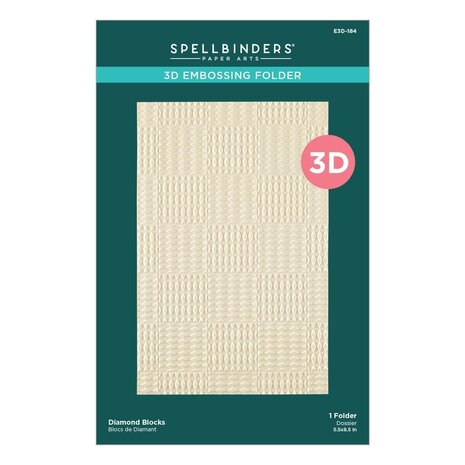 Spellbinders Dear Santa Diamond Blocks 3D Embossing Folder (E3D-184) Spellbinders Dear Santa Diamond Blocks 3D Embossing Folder (E3D-184)