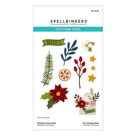 Spellbinders Dear Santa Festive Floral Mix Dies (S4-1549) Spellbinders Dear Santa Festive Floral Mix Dies (S4-1549)