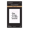 Spellbinders Upright Italic Holiday Sentiments Joy to the World Press & Foil Plate (BP-369) Spellbinders Upright Italic Holiday Sentiments Joy to the World Press & Foil Plate (BP-369)