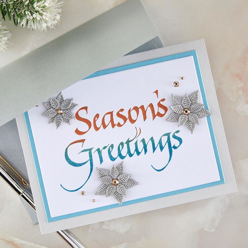 Spellbinders Upright Italic Holiday Sentiments Season's Greetings Press & Foil Plate (BP-371) Spellbinders Upright Italic Holiday Sentiments Season's Greetings Press & Foil Plate (BP-371)