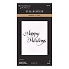 Spellbinders Upright Italic Holiday Sentiments Happy Holidays Press & Foil Plate (BP-372)