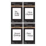 Spellbinders Upright Italic Holiday Sentiments BetterPress Bundle (BD-1097)