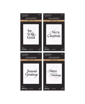 Spellbinders Upright Italic Holiday Sentiments BetterPress Bundle (BD-1097) Spellbinders Upright Italic Holiday Sentiments BetterPress Bundle (BD-1097)