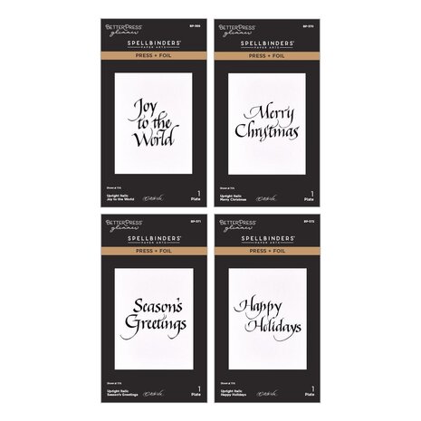 Spellbinders PRE-ORDER Upright Italic Holiday Sentiments BetterPress Bundle (BD-1097) Spellbinders PRE-ORDER Upright Italic Holiday Sentiments BetterPress Bundle (BD-1097)