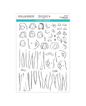 Spellbinders Storybook Illustrations Illustrated Lady Clear Stamp Set (STP-283) Spellbinders Storybook Illustrations Illustrated Lady Clear Stamp Set (STP-283)