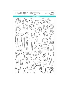Spellbinders Storybook Illustrations Illustrated Boys & Girls Clear Stamp Set (STP-285) Spellbinders Storybook Illustrations Illustrated Boys & Girls Clear Stamp Set (STP-285)