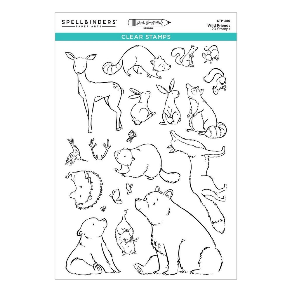 Spellbinders Storybook Illustrations Wild Friends Clear Stamp Set (STP-286) Spellbinders Storybook Illustrations Wild Friends Clear Stamp Set (STP-286)