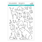 Spellbinders Storybook Illustrations Wild Friends Clear Stamp Set (STP-286)