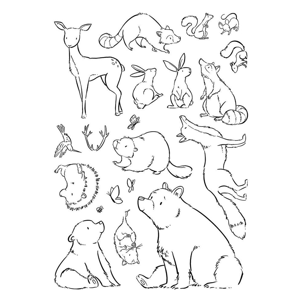 Spellbinders Storybook Illustrations Wild Friends Clear Stamp Set (STP-286) Spellbinders Storybook Illustrations Wild Friends Clear Stamp Set (STP-286)