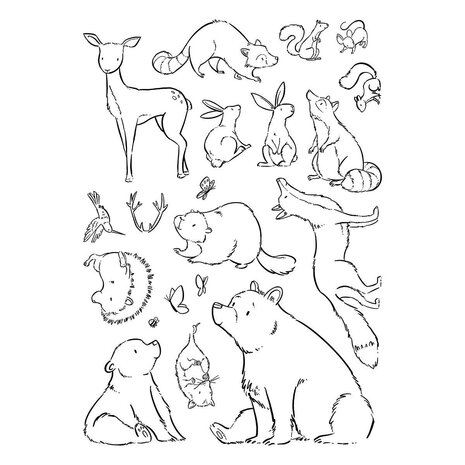 Spellbinders Storybook Illustrations Wild Friends Clear Stamp Set (STP-286) Spellbinders Storybook Illustrations Wild Friends Clear Stamp Set (STP-286)
