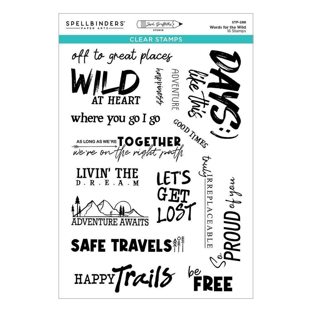 Spellbinders Storybook Illustrations Words for the Wild Clear Stamp Set (STP-288) Spellbinders Storybook Illustrations Words for the Wild Clear Stamp Set (STP-288)