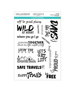 Spellbinders Storybook Illustrations Words for the Wild Clear Stamp Set (STP-288) Spellbinders Storybook Illustrations Words for the Wild Clear Stamp Set (STP-288)