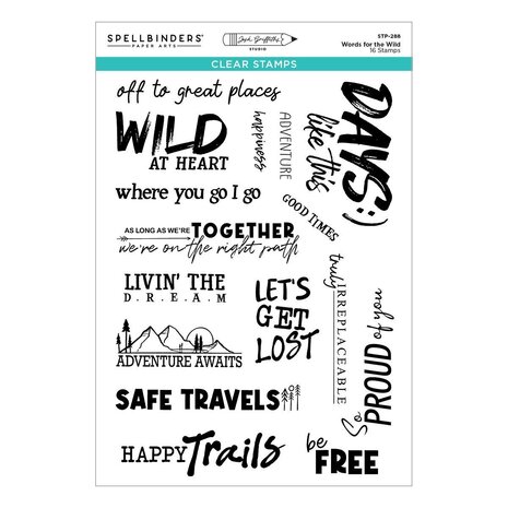Spellbinders Storybook Illustrations Words for the Wild Clear Stamp Set (STP-288) Spellbinders Storybook Illustrations Words for the Wild Clear Stamp Set (STP-288)