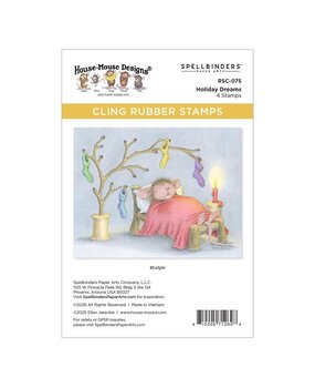 Spellbinders House-Mouse Designs Holiday Dreams Cling Rubber Stamp (RSC-075) Spellbinders House-Mouse Designs Holiday Dreams Cling Rubber Stamp (RSC-075)