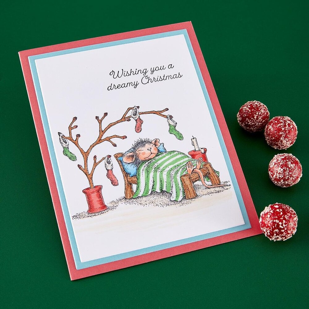 Spellbinders House-Mouse Designs Holiday Dreams Cling Rubber Stamp (RSC-075) Spellbinders House-Mouse Designs Holiday Dreams Cling Rubber Stamp (RSC-075)