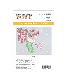 Spellbinders House-Mouse Designs Sweet Twist Cling Rubber Stamp (RSC-077) Spellbinders House-Mouse Designs Sweet Twist Cling Rubber Stamp (RSC-077)