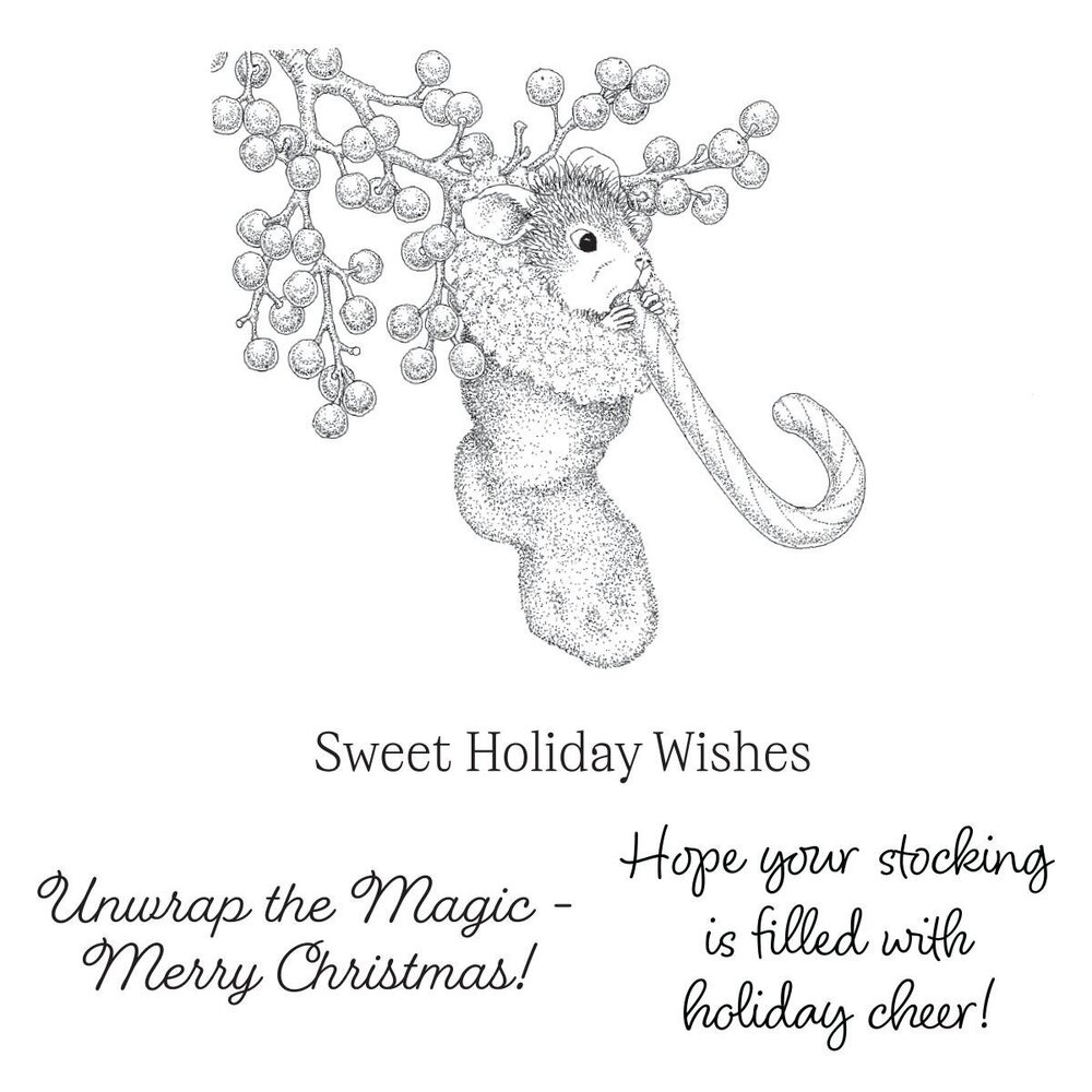 Spellbinders House-Mouse Designs Sweet Twist Cling Rubber Stamp (RSC-077)