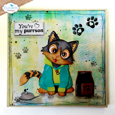Elizabeth Craft Designs Meet the Cats A6 Clear Stamps Sentiments (CS459)