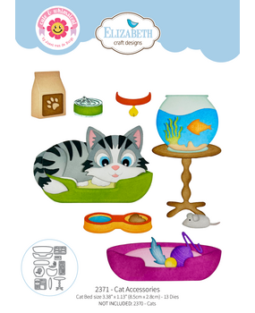 Elizabeth Craft Designs Meet the Cats Dies Cat Accessories (2371) Elizabeth Craft Designs Meet the Cats Dies Cat Accessories (2371)