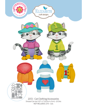 Elizabeth Craft Designs Meet the Cats Dies Cat Clothing Accessories (2372)