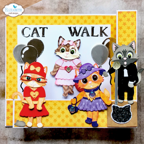 Elizabeth Craft Designs Meet the Cats Dies Cat Clothing Accessories (2372)