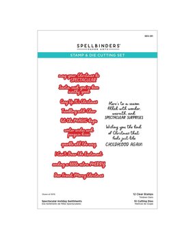 Spellbinders Spectacular Christmas Holiday Sentiments Stamp & Die Set (SDS-231)