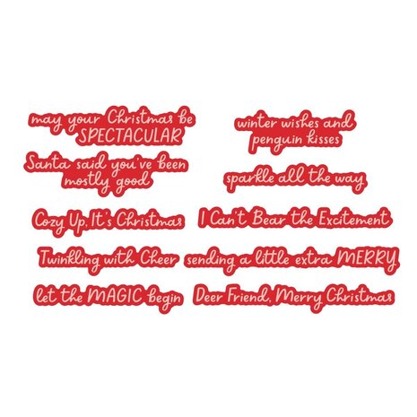 Spellbinders Spectacular Christmas Holiday Sentiments Stamp & Die Set (SDS-231) Spellbinders Spectacular Christmas Holiday Sentiments Stamp & Die Set (SDS-231)