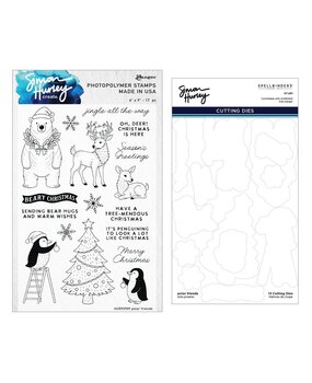 Spellbinders Polar Friends Stamp and Die Bundle (BD-1096)