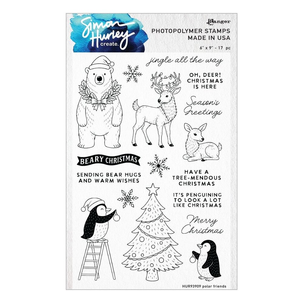 Spellbinders Polar Friends Stamp and Die Bundle (BD-1096)