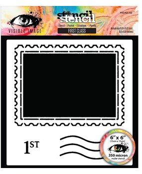 Visible Image First Class 6x6 Inch Stencil (VIS-FCL-03) Visible Image First Class 6x6 Inch Stencil (VIS-FCL-03)