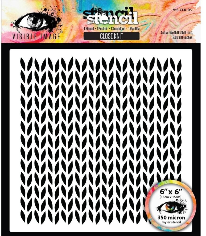 Visible Image Close Knit 6x6 Inch Stencil (VIS-CLK-03) Visible Image Close Knit 6x6 Inch Stencil (VIS-CLK-03)