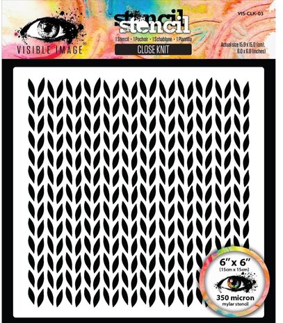 Visible Image Close Knit 6x6 Inch Stencil (VIS-CLK-03) Visible Image Close Knit 6x6 Inch Stencil (VIS-CLK-03)