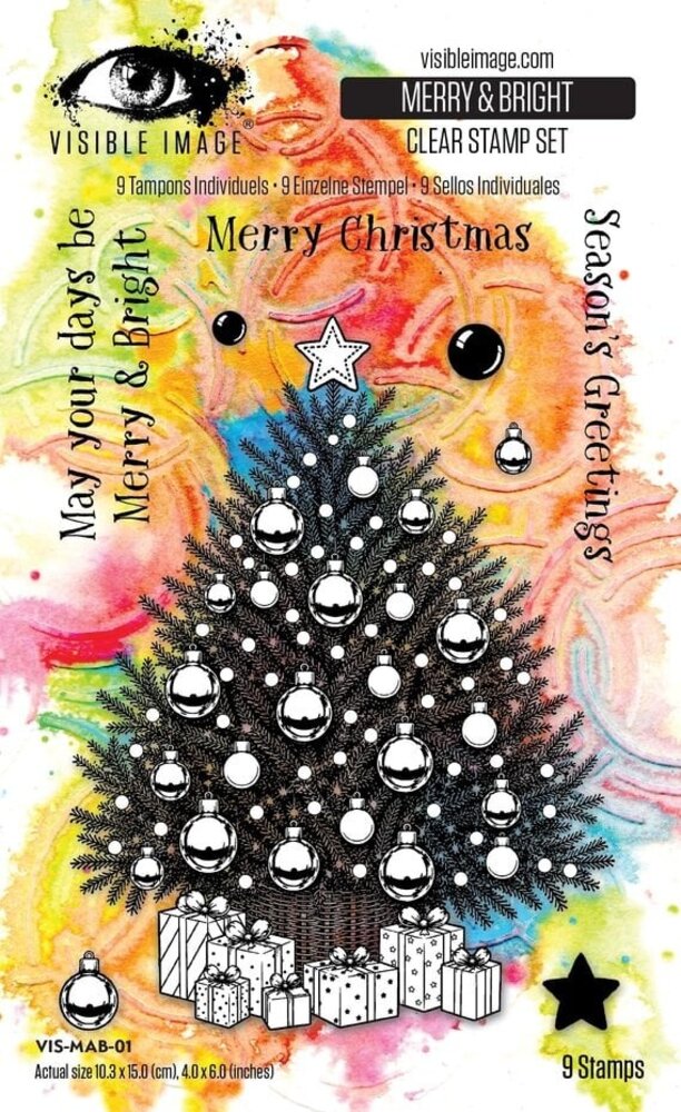 Visible Image Merry & Bright A6 Stamp Set (VIS-MAB-01) Visible Image Merry & Bright A6 Stamp Set (VIS-MAB-01)
