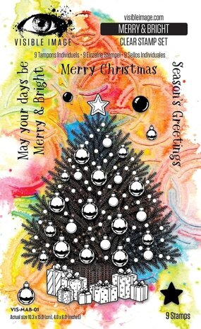 Visible Image Merry & Bright A6 Stamp Set (VIS-MAB-01) Visible Image Merry & Bright A6 Stamp Set (VIS-MAB-01)