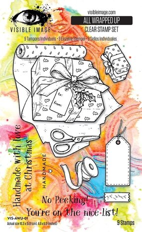 Visible Image All Wrapped Up A6 Stamp Set (VIS-AWU-01) Visible Image All Wrapped Up A6 Stamp Set (VIS-AWU-01)