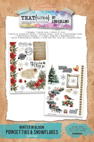 Text{ures} Winter in Bloom 6x8 Inch Rub-On Transfer Set (TEXRO0003) Text{ures} Winter in Bloom 6x8 Inch Rub-On Transfer Set (TEXRO0003)