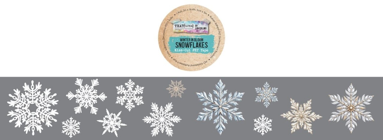Text{ures} Winter in Bloom Kiss-Cut PET Tape Snowflakes (TEXCT0002) Text{ures} Winter in Bloom Kiss-Cut PET Tape Snowflakes (TEXCT0002)