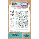 Text{ures} Winter in Bloom 4x6 Inch Layering Stencil Set Snowflakes (TEXST0002)