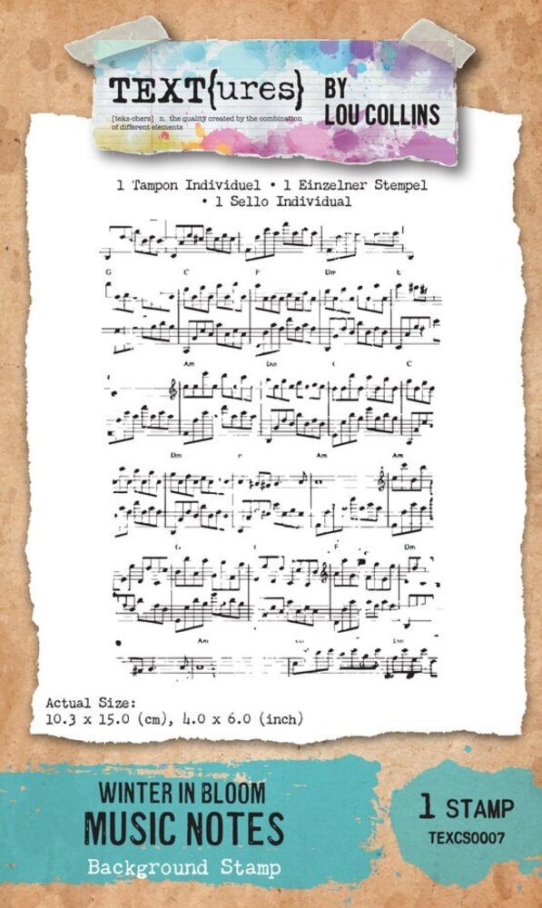 Text{ures} Winter in Bloom 4x6 Inch Clear Stamp Set Music Notes (TEXCS0007) Text{ures} Winter in Bloom 4x6 Inch Clear Stamp Set Music Notes (TEXCS0007)