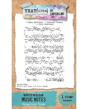 Text{ures} Winter in Bloom 4x6 Inch Clear Stamp Set Music Notes (TEXCS0007) Text{ures} Winter in Bloom 4x6 Inch Clear Stamp Set Music Notes (TEXCS0007)