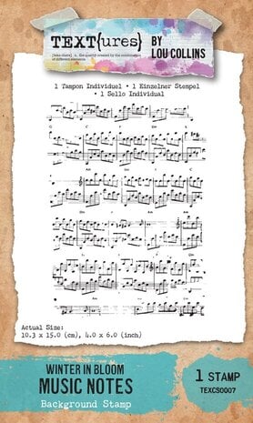 Text{ures} Winter in Bloom 4x6 Inch Clear Stamp Set Music Notes (TEXCS0007) Text{ures} Winter in Bloom 4x6 Inch Clear Stamp Set Music Notes (TEXCS0007)