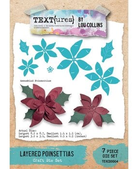 Text{ures} Winter in Bloom Die Set Layered Poinsettias (TEXCD0004) Text{ures} Winter in Bloom Die Set Layered Poinsettias (TEXCD0004)