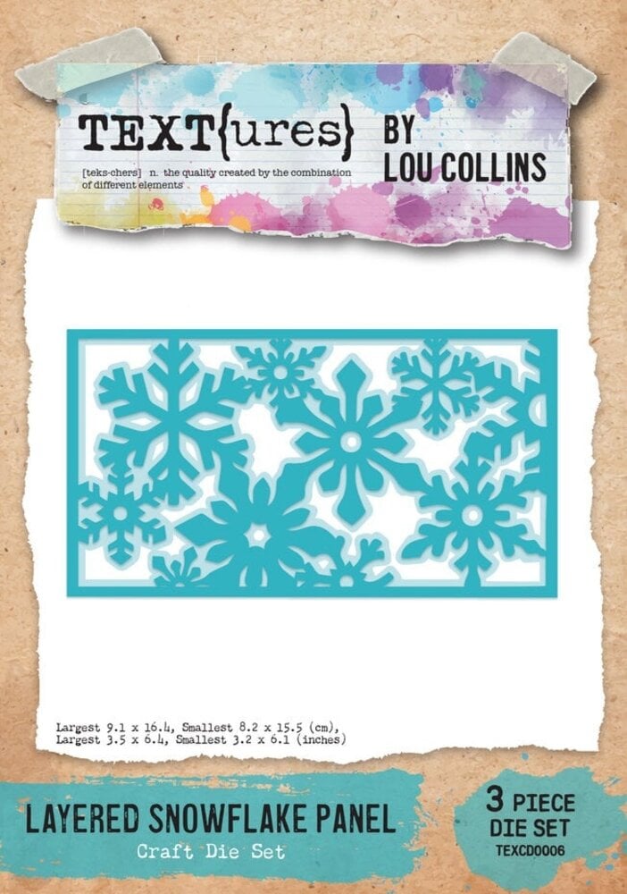 Text{ures} Winter in Bloom Die Set Layered Snowflake Panel (TEXCD0006) Text{ures} Winter in Bloom Die Set Layered Snowflake Panel (TEXCD0006)
