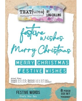 Text{ures} Winter in Bloom Die Set Festive Words (TEXCD0007) Text{ures} Winter in Bloom Die Set Festive Words (TEXCD0007)