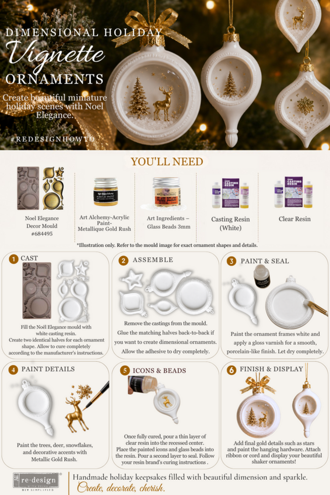Re-Design Winter Luxe Blanks 5x10 Inch Decor Moulds (684501)