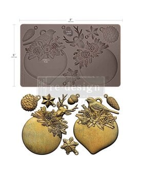 Re-Design Evergreen Antler Emblem 5x8 Inch Decor Moulds (684488)